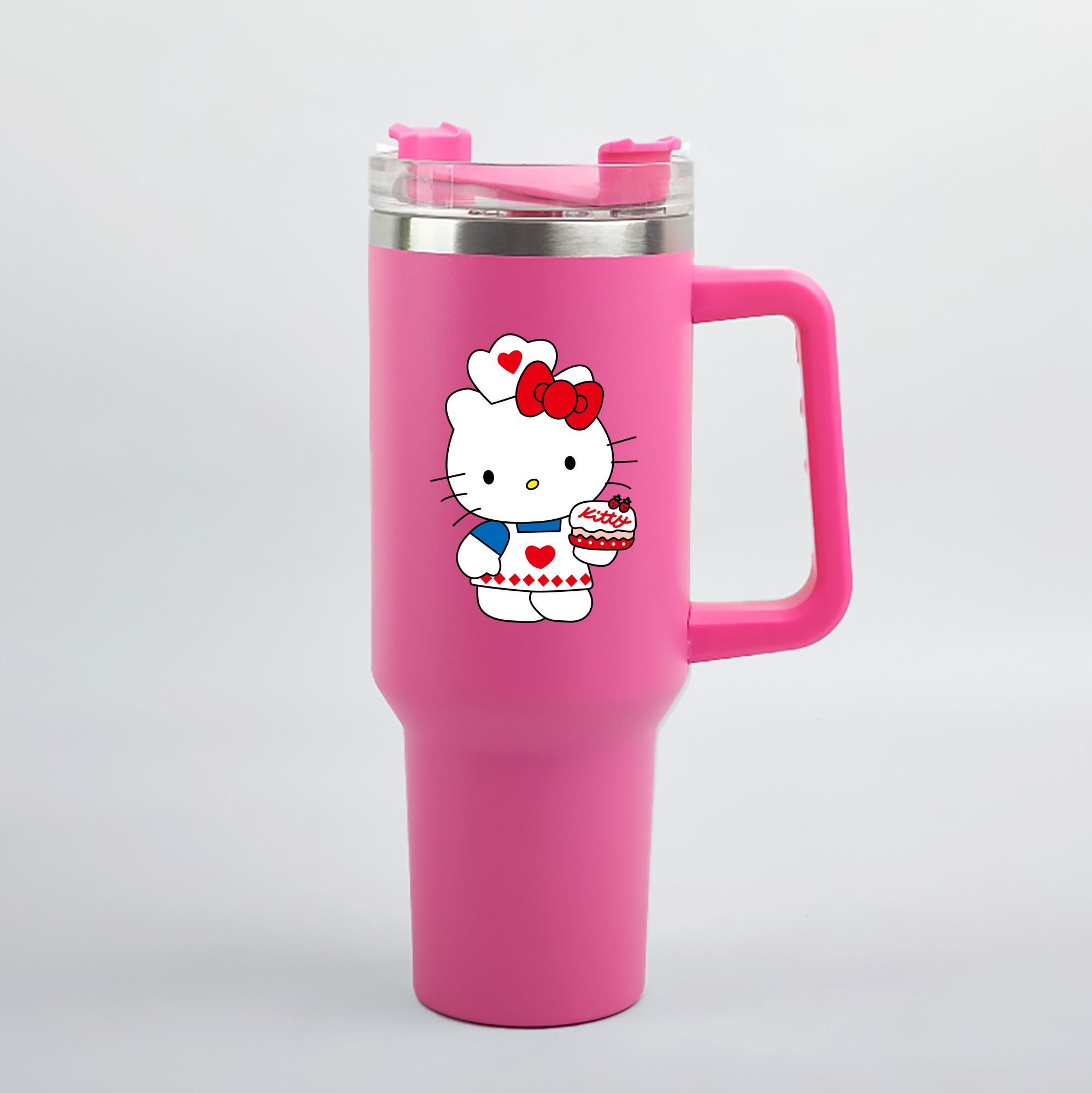 （画像用） Hello Kitty ハローキティ 1200mL車用タンブラー（カラープリント）